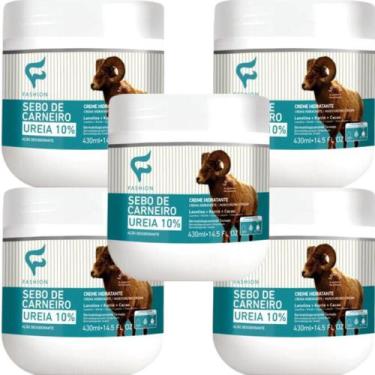 Imagem de 5 Creme Hidratante Fashion Cosméticos Sebo de Carneiro Ureia 10% Pote 