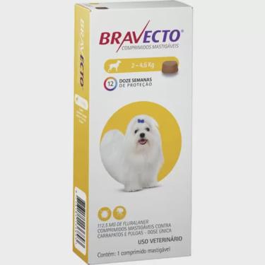 Imagem de Antipulgas E Carrapatos Msd Bravecto Para Cães De 2 A 4,5 Kg