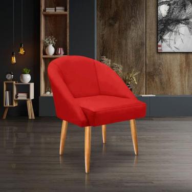 Imagem de Cadeira Lua Veludo Decorativa Luxo Poltrona Lua Sala de Estar, Salão, 