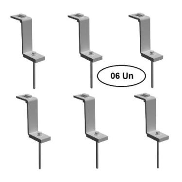 Imagem de Estrutura Suporte Z Fixador Placa Painel Solar Alumínio E - Perfil Mas