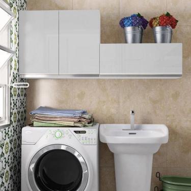 Imagem de Kit Área Serviço Acordes Glamy MDF 2 Armários Aéreos Madesa