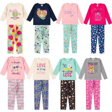 Imagem de Kit 8 Peças Infantil Juvenil Menina Meia Estação Legging Blusa - Aymee
