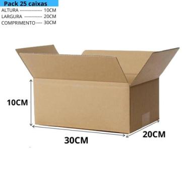 Imagem de 25 Caixa de Papelão Modelo Maleta Envios correios 30x20x10 - 99mx