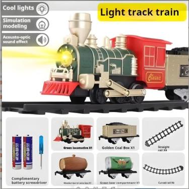 Imagem de Modelo De Trem a Vapor Elétrico Infantil, Conjunto De Brinquedos De Si