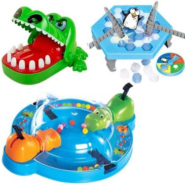 Imagem de Jogos Pinguim Quebra Gelo Jacaré Morde Dedo Hipopótamo Come - Art Brin