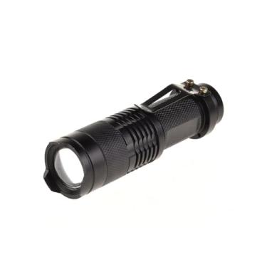 Imagem de Lanterna Tática LED Q5 Enemy 390000lm, 3 Modos de Iluminação, Zoom Ajustável, Alcance de 100m, Luz Branca, Portátil, Compacta, Ideal para Acampamentos, Pesca, Emergências e Atividades Noturnas (Preto)