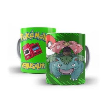 Imagem de Caneca Branca do Pokémon vários Personagens Polímero 325ml presente sé