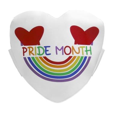 Imagem de Dynwave Fantasia de coração de arco-íris colorida para presente de Halloween, carnaval, brincadeira de faz de conta, Style C