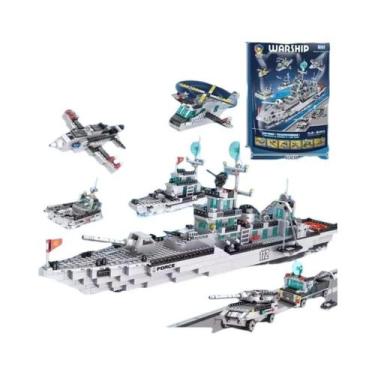 Imagem de 1560 Peças De Navio De Guerra Infantil, Modelo De Aeronave, Blocos De 