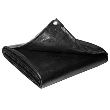 Imagem de Forro de lagoa de PE reforçado de 4,5 x 6,8 m, forro pré-formado resistente ao sol de 28 mil, borda com bainha com botões para lagoas grandes ao ar livre, lagoa de peixes/koi pato, cachoeira de jardim, paisagem aquática, preto