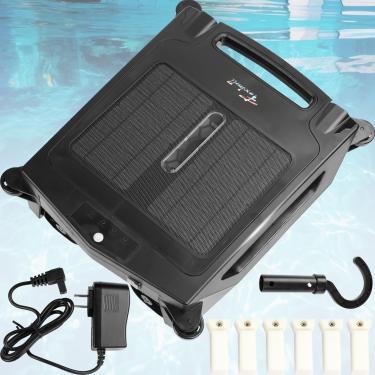 Imagem de Fexhull Robô Limpador De Skimmer Piscina Movido A Energia Solar, Autonomia Mais 6 Horas, Prevenção Automática Obstáculos, Carregamento Duplo (Solar/Adaptador), Ipx7 Para Piscinas Até 1600 Pés Quadra