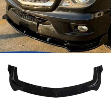 Imagem de 3 peças para para-choque dianteiro do carro Spoiler Lip Difusor peça de modificação para Sprinter W906 2014-2016 capa protetora de para-choque (preto brilhante)