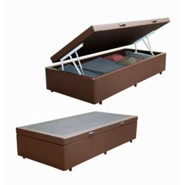 Imagem de Cama Báu Box Base Solteiro Corino Marrom