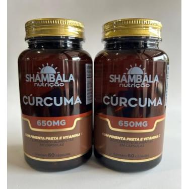 Imagem de Cúrcuma 650Mg 120 Cápsulas 2 frascos Com 60 Cápsuals De Cúrcuma Com Pimenta Preta E Vitamina C
