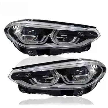 Imagem de Lâmpada de neblina esquerda direita LED luz diurna frontal LED conjunto de farol lâmpada de canto ampla compatível com X3 X4 2018-2021 8739653 (direita)