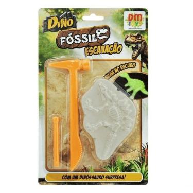 Imagem de Dinossauro Surpresa - Dino Fóssil Escavação - Brilha No Escuro - Dm Toys