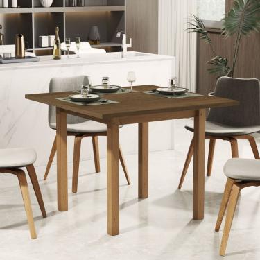 Imagem de Mesa de Jantar 80x80 Até 4 Lugares Pés em Madeira Maciça Reforçada