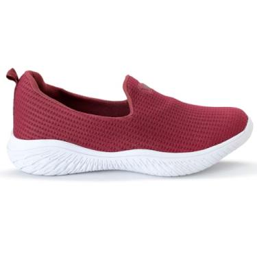 Imagem de Sapatilha Feminina Ortopédica Sem Cadarço Slip On Calce Fácil Leve Confortável Original (Bordo, BR, Adulto, Numérico, 38)