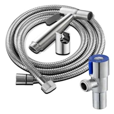 Imagem de Ducha Higiênica Banheiro 100% 304 Aços Inoxidáveis 1.2M Chuveirinho alta pressão Montado na parede banheiro