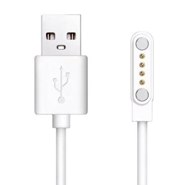 Imagem de Compatível com carregador de relógio OKYUK, carregador de substituição magnético compatível com relógio OKYUK T18 (branco, para OKYUK T18)