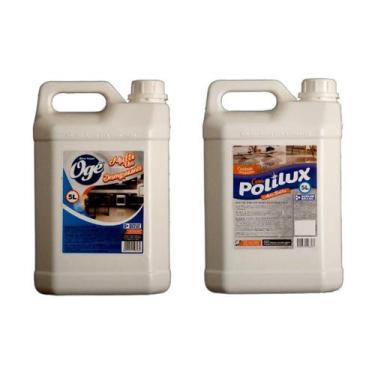 Imagem de Kit Cera Polilux Emulsionada E Multiuso Ogê Desengraxante 5L - Borlen