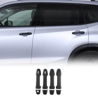 Imagem de Capa de maçaneta externa de carro adequada para Subaru Forester 2019-2024/Crosstrek 2023 2024, protetor de maçaneta da porta dianteira traseira ABS acessórios de proteção (preto fosco)