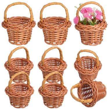 Imagem de 30 Peças Mini Cesta De Compras Mini Cestas De Frutas Pequenas Cestas De Artesanato Para Mini Artesanato Cesta De Escritório Cestas De Flores Criança Pequena Vime Brinquedo Comida