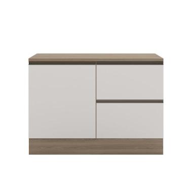 Imagem de Balcão de Pia Deslocada 1 Portas 3 Gavetas (Com Tampo) 120cm Etna Carv