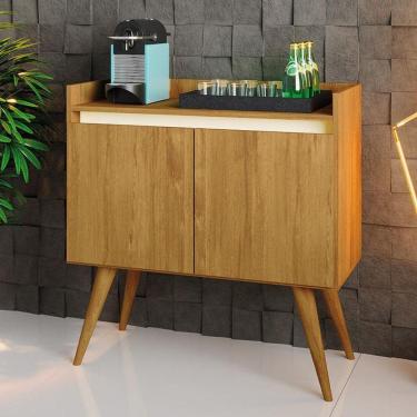Imagem de Aparador Buffet Sala Gold 2 Portas com Pés de Madeira Maciça