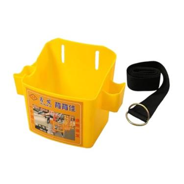 Imagem de Ｂｅｓｇａ Caixa de ferramentas de cintura, organizador de ferramentas, estojo de armazenamento, balde, com suporte para cinto para carpinteiros, homens, Amarelo