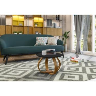Imagem de Mesa de Centro para Sala de Estar Inovare Tampo Mdf Nature/preto