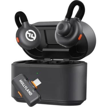 Imagem de Microfone Hollyland Lark M2s Duo Usb-c Duplo P/ 2 Pessoas Sem Fio Preto