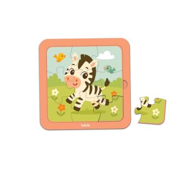 Imagem de Brinquedo Educativo Babebi Quebra Cabeças 09 Peças Zebra