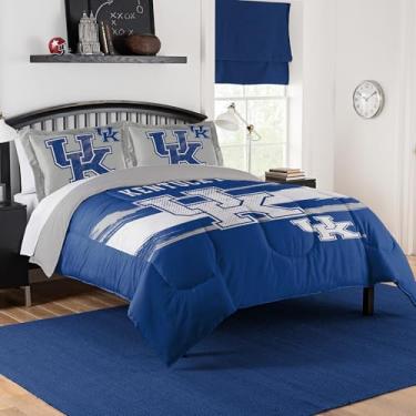 Imagem de Conjunto de edredom Kentucky Wildcats – roupa de cama Wildcats para dormitórios, quartos de hóspedes, trailers, portas traseiras e decoração de dia de jogo do Reino Unido, casal/queen