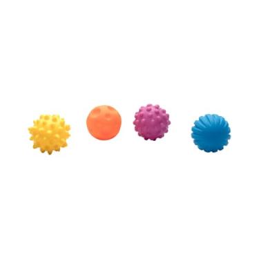 Imagem de Bolas Sensoriais Coloridas para Bebês, 4 Unidades, Brinquedo Educativo, 6 Meses a 3 Anos