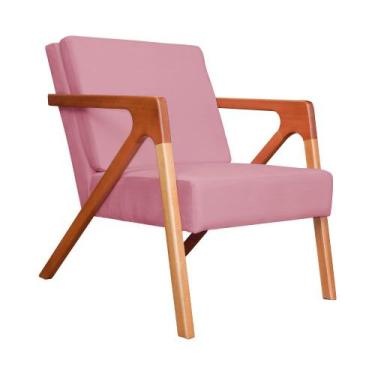 Imagem de Poltrona Luxo Monalisa Suede Cores - DS Estofados, Rosa