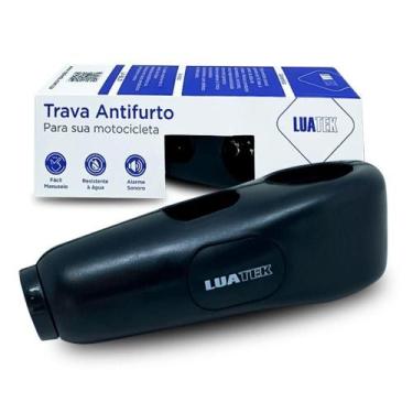Imagem de Trava Universal Antifurto Para Motos Com Alarme Com 6 Baterias - LUATE