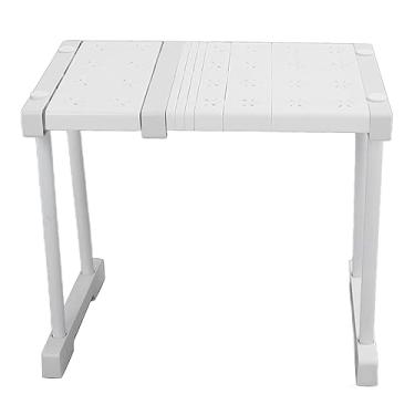 Imagem de Prateleira Expansível Ajustável de 55 Kg para Armazenamento de Armários, Divisória Em Camadas para Armários, Armários, Lavatórios (Comprimento 27‑38 cm/10,6‑15 pol.)