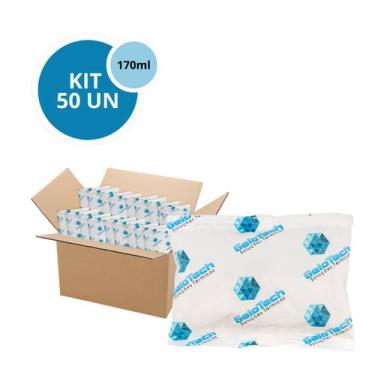 Imagem de Kit 50 Gelo Gel Bolsa Artificial Reutilizável Flexível Compressa 170g 