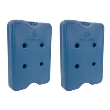 Imagem de Kit 2 Gelo Placa Gel Artificial Reutilizável Rígido 1050ml - Gelotech