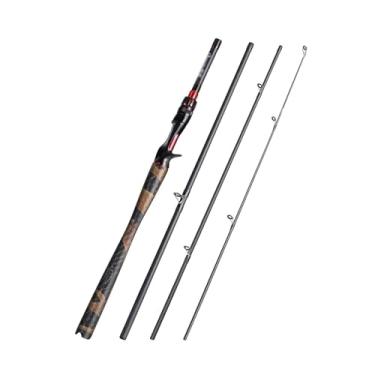 Imagem de Vara de Pesca de Viagem 1.8M .98M 2.1M Fundição Vara de Pesca Leve Fibra Carbono Pólo Viagem para Bass Pike Carp Tackle(1.98m)