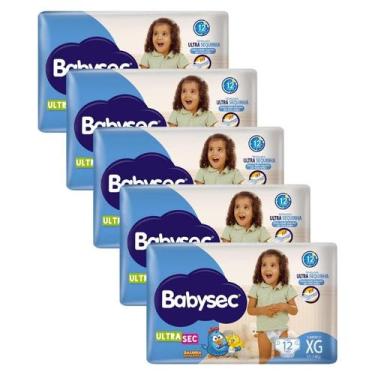 Imagem de Kit 5 Fraldas Babysec Ultrasec Jumbinho Galinha Pintadinha XG com 12 u