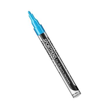Imagem de SportPens Caneta de pintura para bicicletas e equipamentos esportivos | Marcadores de tinta permanentes multiuso para metal, plástico, couro e materiais sintéticos | Azul claro