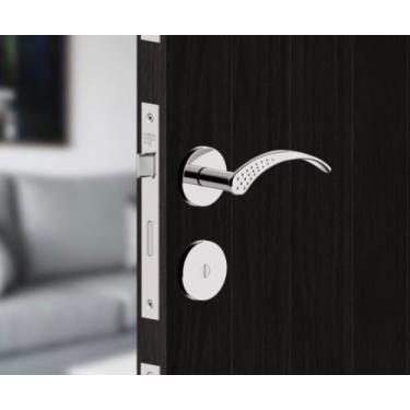 Imagem de Fechadura banheiro Roseta Redonda zamac - 3f