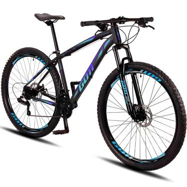 Imagem de Bicicleta Aro 29 Alumínio Gott 24v Freio a Disco T-Force - Roxo/Azul - 19