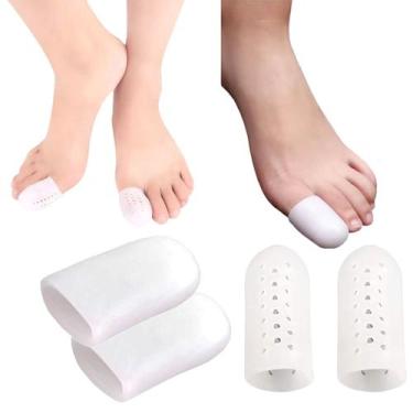 Imagem de Par Protetor Dedão Pé Silicone Dedeira Calo Unha Encravada - LULLU PER