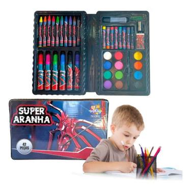 Imagem de Maleta Pintura Infantil Colorir E Desenhar 48 Peças Maketoys - NoBrand