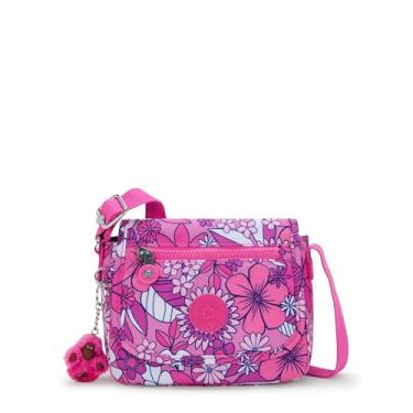 Imagem de Kipling Bolsa tiracolo feminina Sabian U PRT, Flores silvestres caprichosas, 7.75''L x 5.75''H x 3.25''D