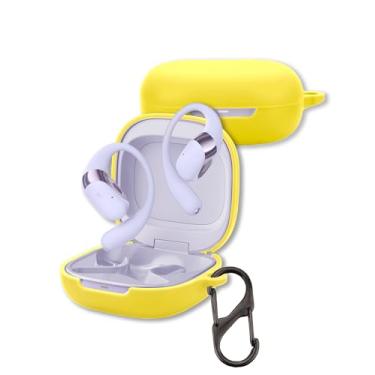 Imagem de Capa para fones de ouvido abertos SHOKZ OpenFit 2, capa protetora de silicone macio FJIASTB com mosquetão, à prova de choque (amarelo)