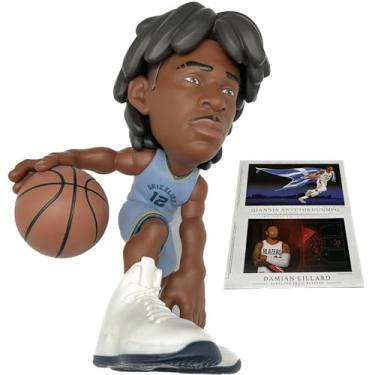Imagem de Exite Estatueta Colecionável Nba Small-Stars E Minicartão De Edição Especial - Ja Morant 2022 Grizzlies #12 Camisa Azul 6 Polegadas